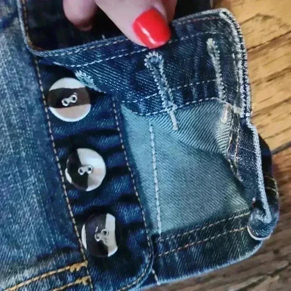 Y2k house of derion blue jeans size 3/4 - Picture 2 of 10